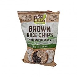 Chipsuri din orez brun cu chia & quinoa fara gluten Rice Up 60 gr.